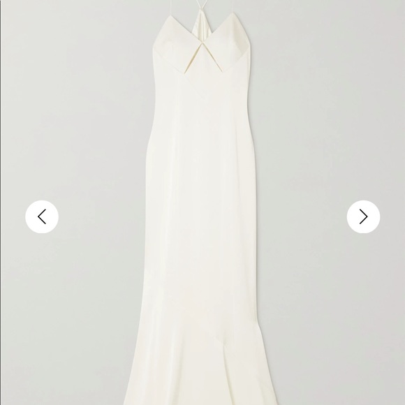 Galvan London Dresses | Nwt Galvan London Cutout Satin Wedding Gown Sz 34 from Net A Porter, White | Color: White | Size: 34 FR | Serendipity764'S